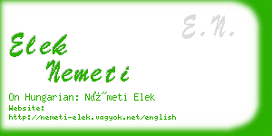 elek nemeti business card